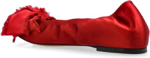 Lanvin Satijnen ballerina's Red Dames