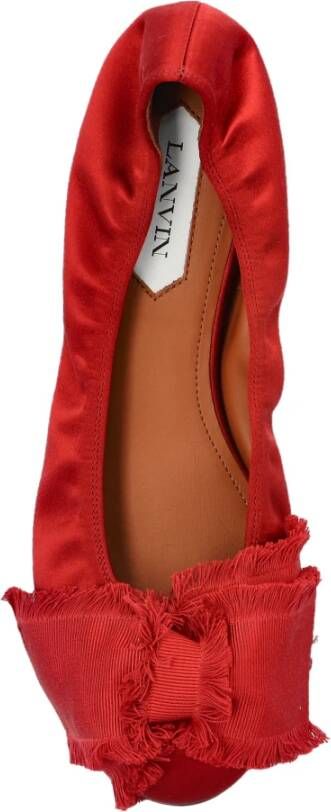 Lanvin Satijnen ballerina's Red Dames