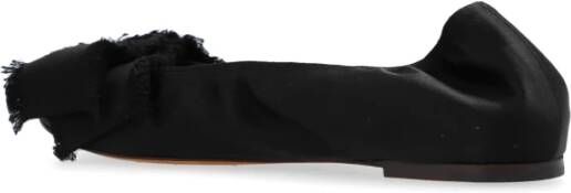 Lanvin Satin Ballet Flats Black Dames