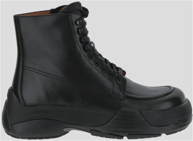 Lanvin Flash-X Stoere Leren Veterschoenen Zwart Heren