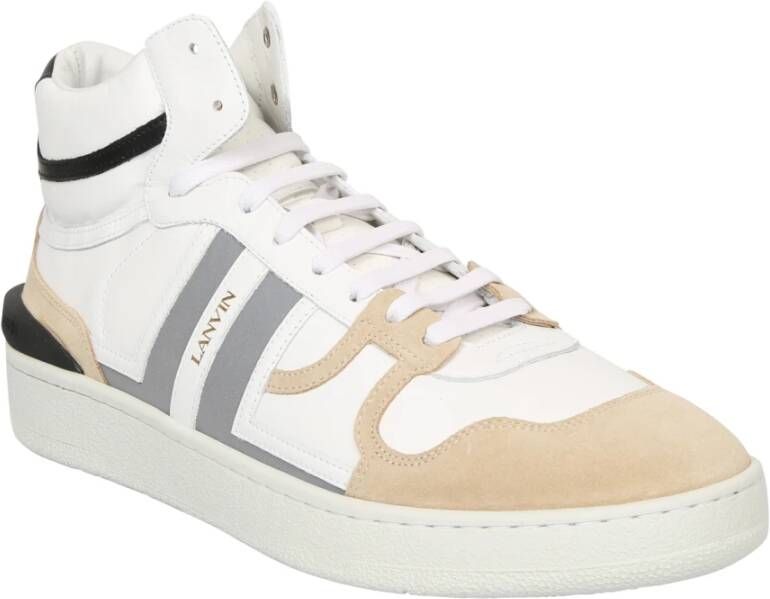 Lanvin Hoge Top Toned Sneakers Wit Heren