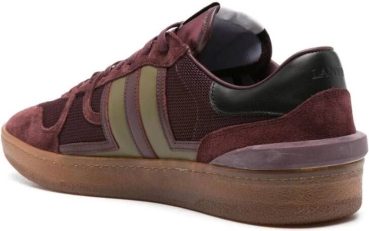 Lanvin Sneakers in Bordeaux Rood en Olijfgroen Red Heren