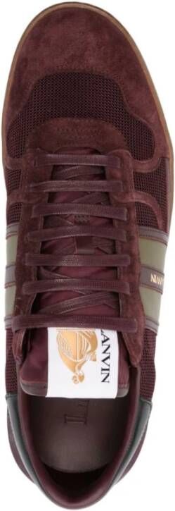 Lanvin Sneakers in Bordeaux Rood en Olijfgroen Red Heren