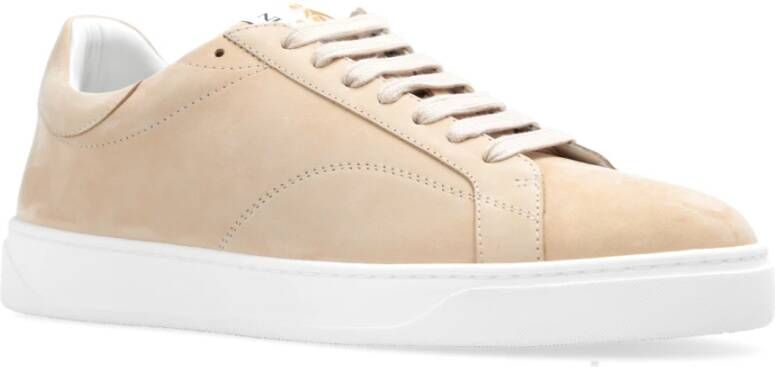 Lanvin Sneakers met logo Beige Heren