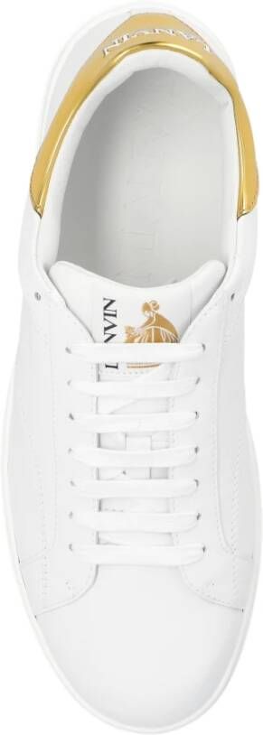 Lanvin Sneakers met logo Wit Heren