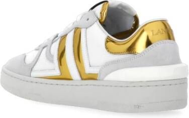 Lanvin Witte Leren en Stoffen Sneakers Wit Dames