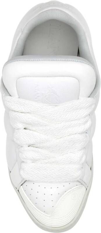 Lanvin Witte Curb XL Sneakers van Nappaleer Wit Heren