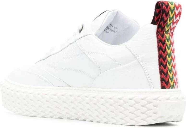 Lanvin Witte Leren Chunky Sole Sneakers Wit Heren