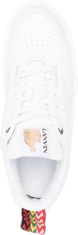 Lanvin Witte Leren Chunky Sole Sneakers Wit Heren