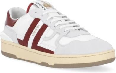 Lanvin Witte Leren Sneakers Wit Heren