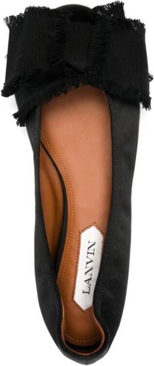 Lanvin Stijlvolle Bow-Detail Ballerina Flats Black Dames