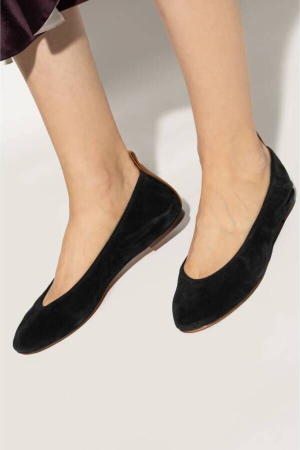 Lanvin Suede ballerina Black Dames