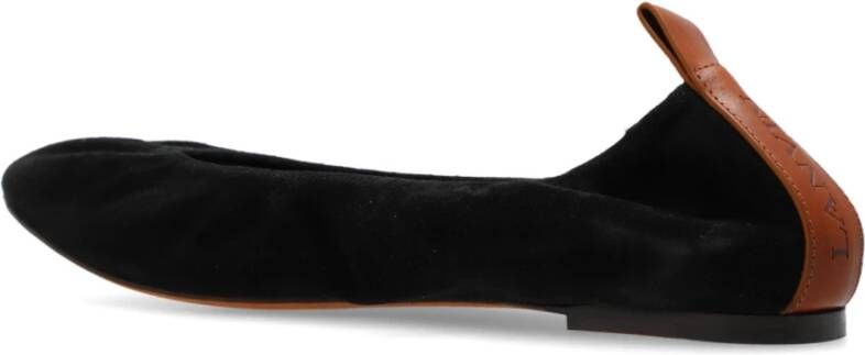 Lanvin Suede ballerina Black Dames