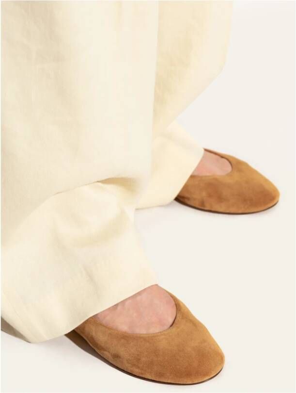 Lanvin Suede Ballet Flats Brown Dames