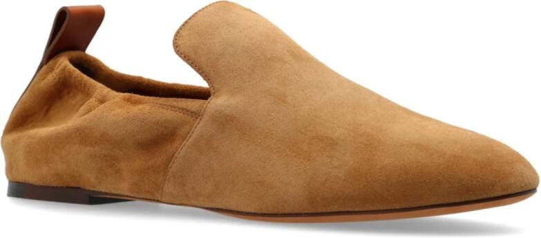 Lanvin Suede Ballet Flats Brown Dames