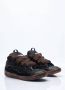 Lanvin Suede Low-Top Sneakers met Azteekse Weefsel Brown Heren - Thumbnail 9