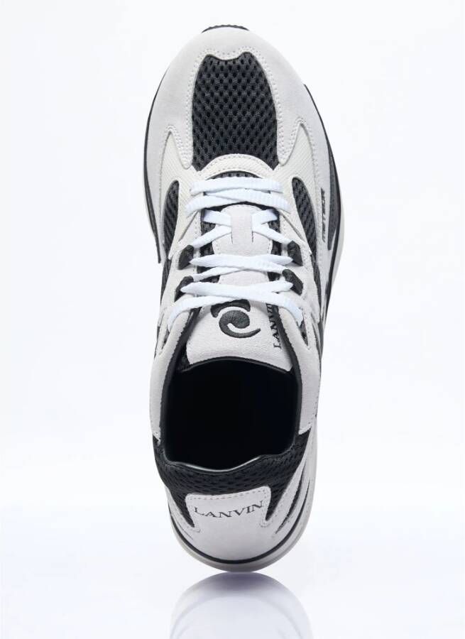 Lanvin Suede Mesh Meteor Sneakers White Heren