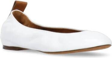 Lanvin Witte Leren Balletschoenen White Dames