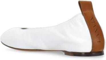 Lanvin Witte Leren Balletschoenen White Dames