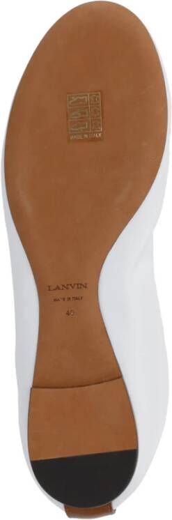 Lanvin Witte Leren Balletschoenen White Dames