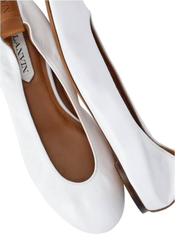 Lanvin Witte Leren Balletschoenen White Dames