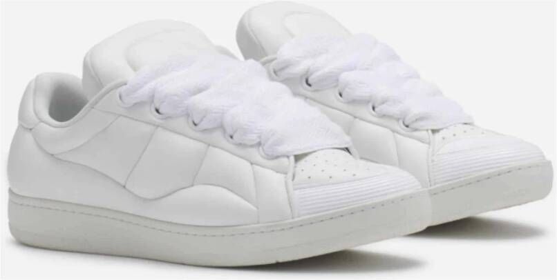 Lanvin Witte Leren Curb XL Low Sneakers White Heren