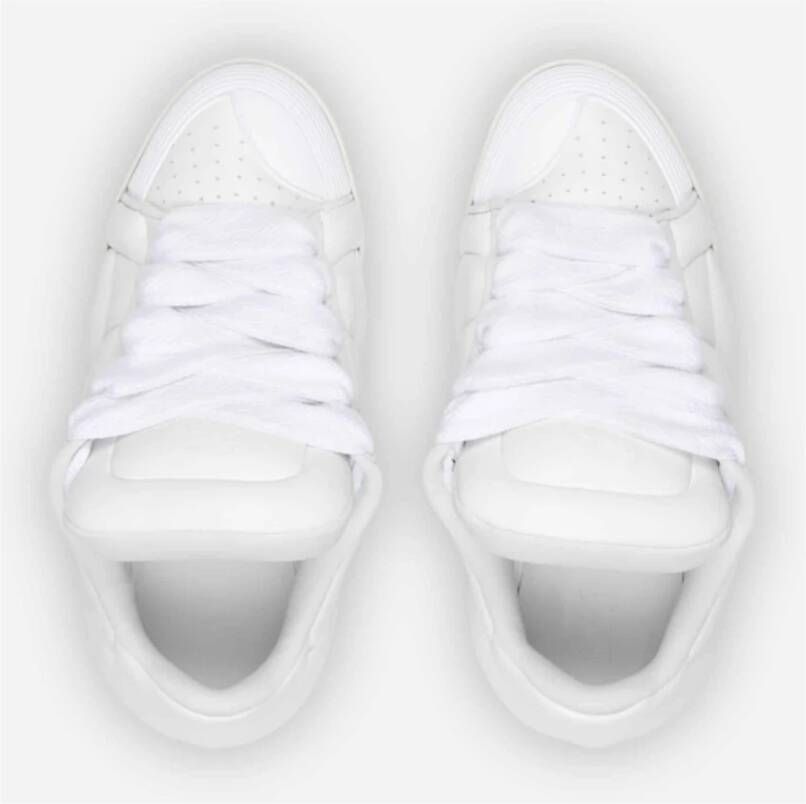 Lanvin Witte Leren Curb XL Low Sneakers White Heren