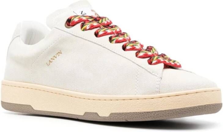 Lanvin Witte Leren Lage Sneakers White Heren