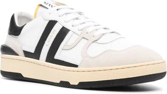 Lanvin Witte Leren Lage Sneakers White Heren