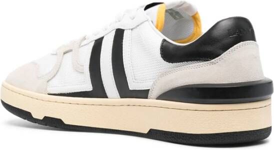 Lanvin Witte Leren Lage Sneakers White Heren