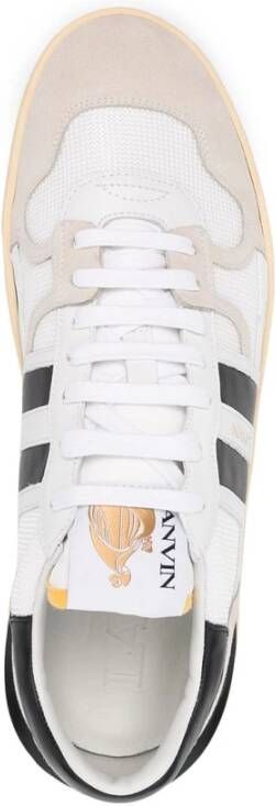 Lanvin Witte Leren Lage Sneakers White Heren