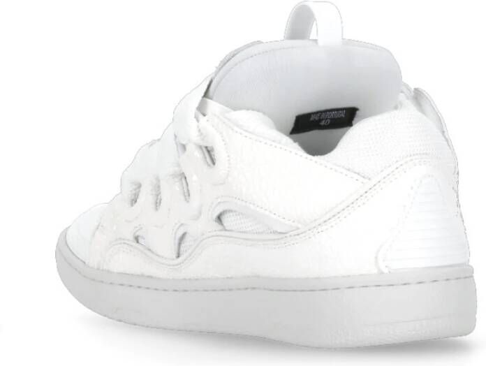 Lanvin Witte Leren Sneakers met Ademende Details White Dames