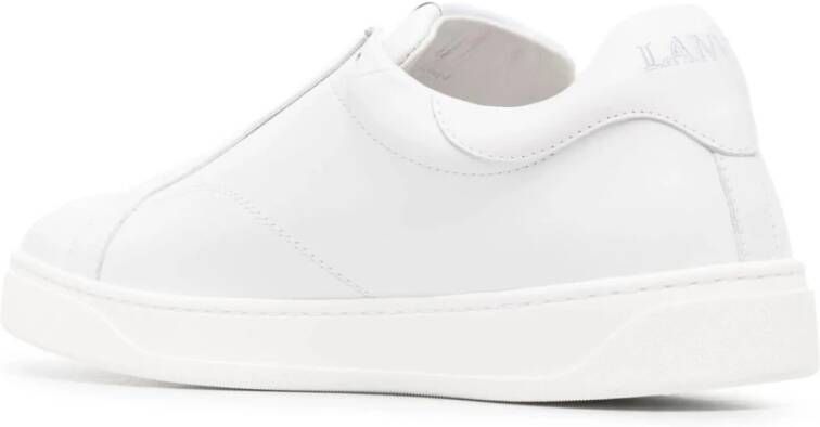 Lanvin Witte Leren Sneakers met Logodetail White Heren