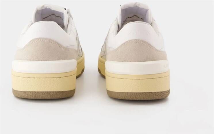 Lanvin Witte Leren Sneakers met Rubberen Zolen White Heren