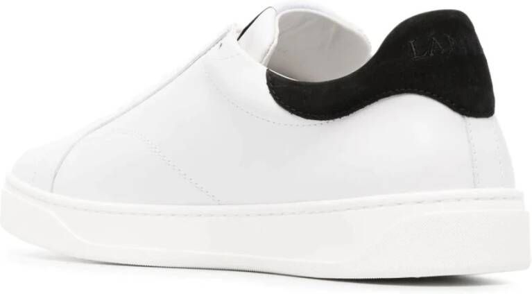 Lanvin Witte Leren Sneakers White Heren