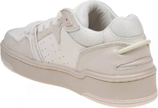 Lanvin Witte Mesh en Suède Lage Sneakers White Heren