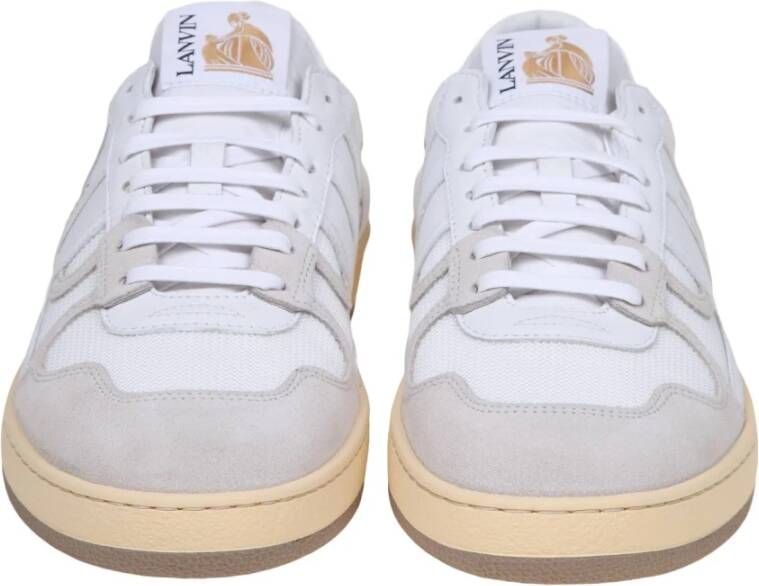 Lanvin Witte Mesh Sneakers met Leer en Suède White Dames