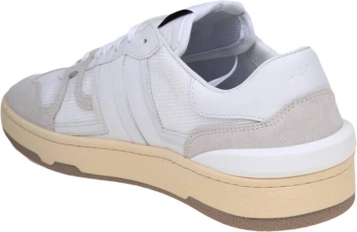 Lanvin Witte Mesh Sneakers met Leer en Suède White Dames