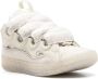 Lanvin Witte Mesh Sneakers met Suède Panelen White Dames - Thumbnail 4