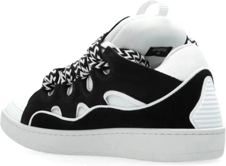 Lanvin Witte Sneakers met Visgraatprint White Heren