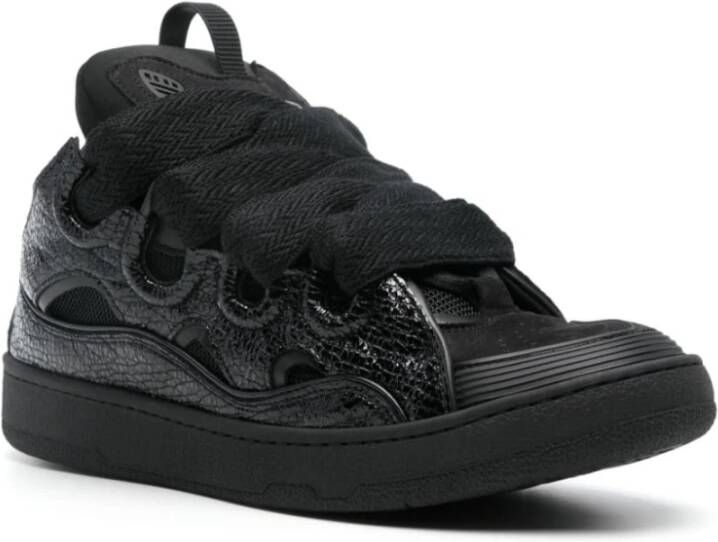 Lanvin Witte Sneakers voor een stijlvolle look Black Heren