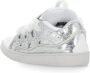 Lanvin Zilveren Leren Sneakers Ronde Neus Gray Heren - Thumbnail 4