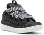 Lanvin Zwarte Denim Sneakers Oversize Logo Patch Black Heren - Thumbnail 4