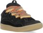 Lanvin Zwarte Leren Sneakers met Herringbone Patroon Black Dames - Thumbnail 3