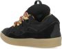 Lanvin Zwarte Leren Sneakers met Herringbone Patroon Black Dames - Thumbnail 4