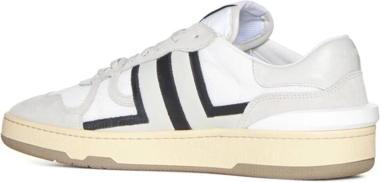 Lanvin Zwarte Sneakers Mesh en Lederen Ontwerp Multicolor Heren