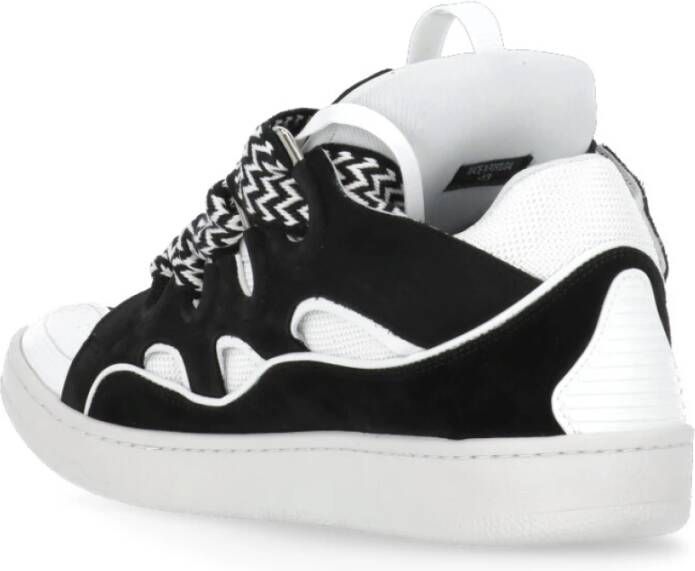 Lanvin Zwarte Sneakers met Tech Stofinzetten Black Heren