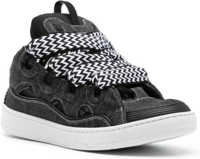 Lanvin Zwarte Sneakers Stijlvolle Schoenen Black Heren