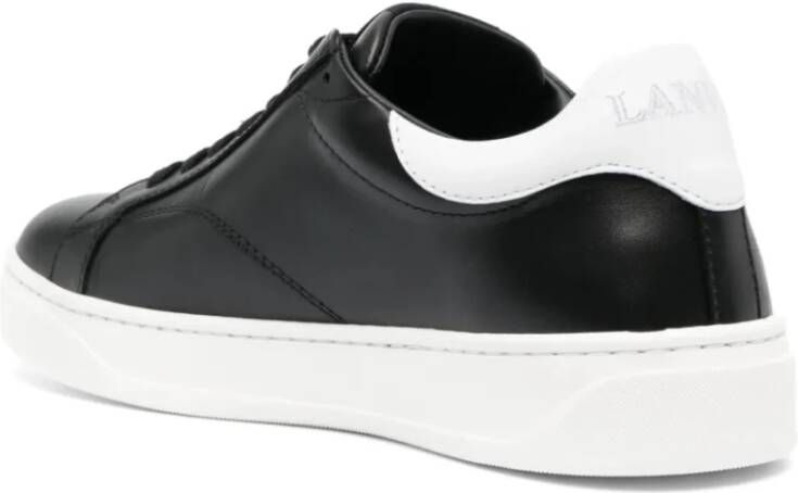 Lanvin Zwart wit lage sneakers rubberen zool Black Dames