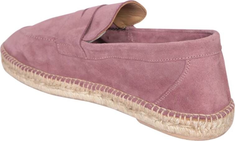 Lardini Roze Leren Espadrilles Slip On Model Pink Heren